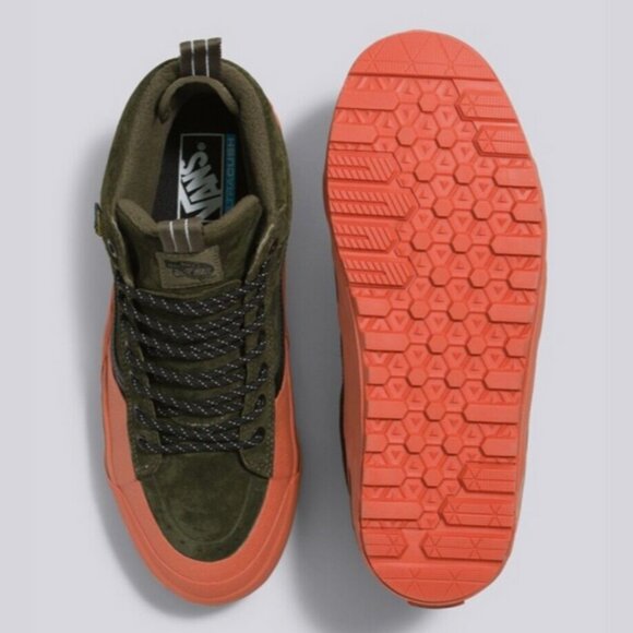 Vans Sk8-Hi Unisex Dip MTE-2 Olive/Orange Sneakers High-Top Shoes 2023 main image 5